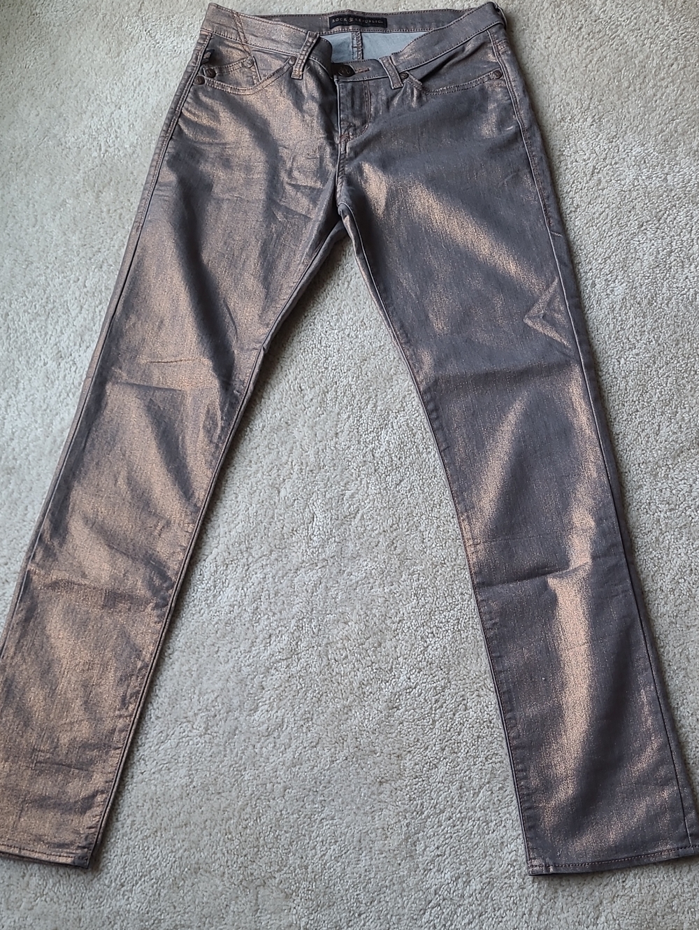 Rock & Republic Berlin Metallic Skinny Leg Jeans